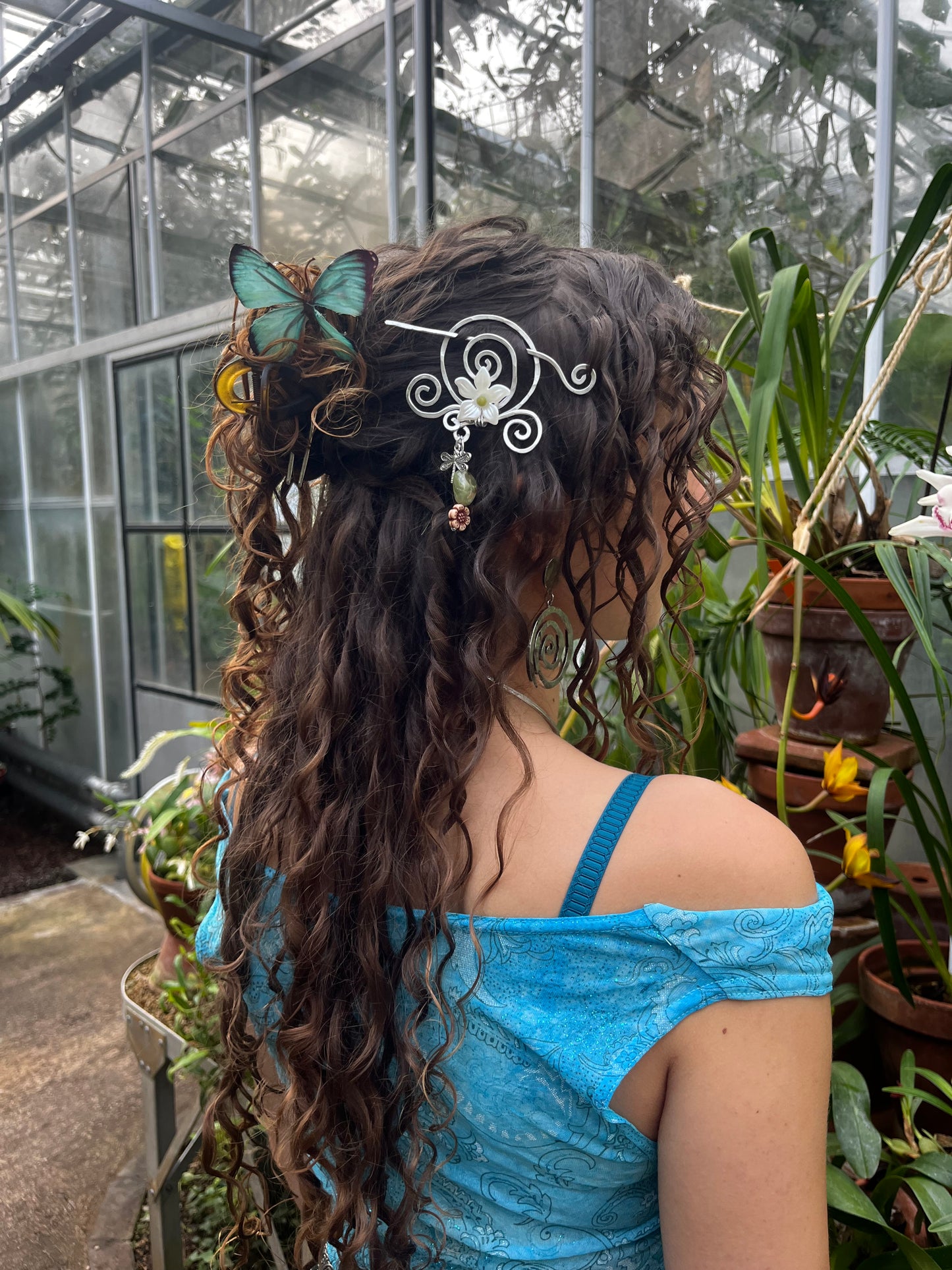 mini garden fairy hair pin