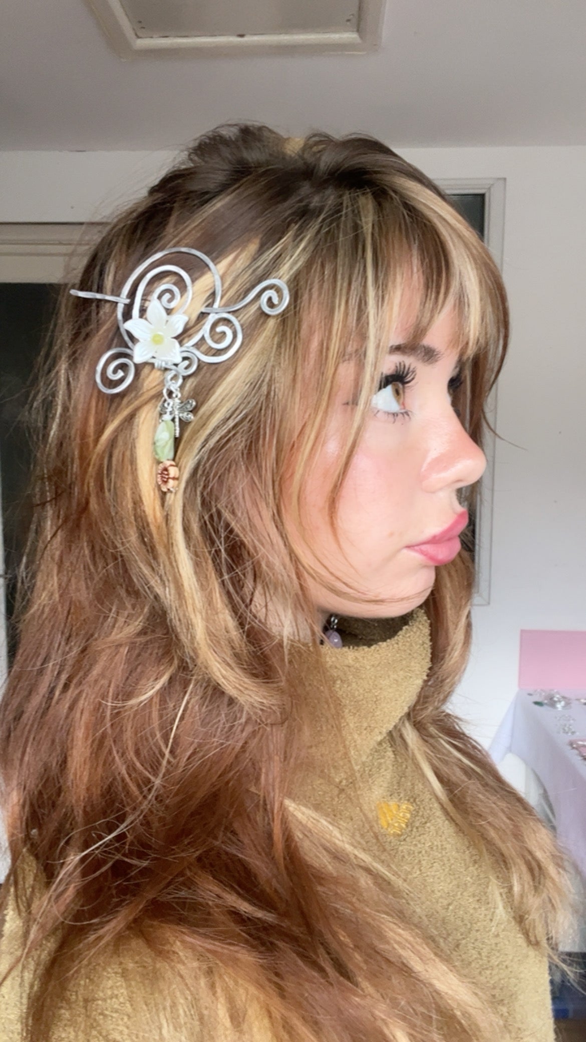 mini garden fairy hair pin