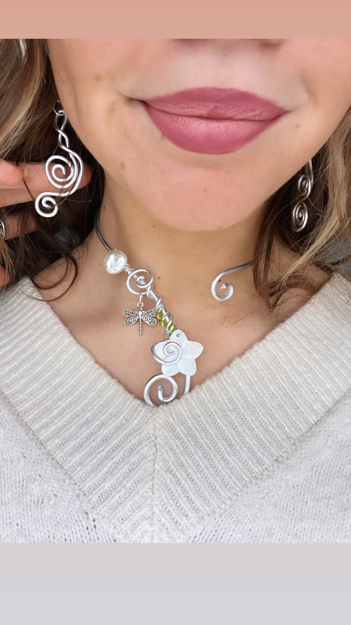 set of Swirly wirly earrings!