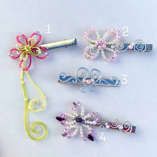 Beaded hair clips!