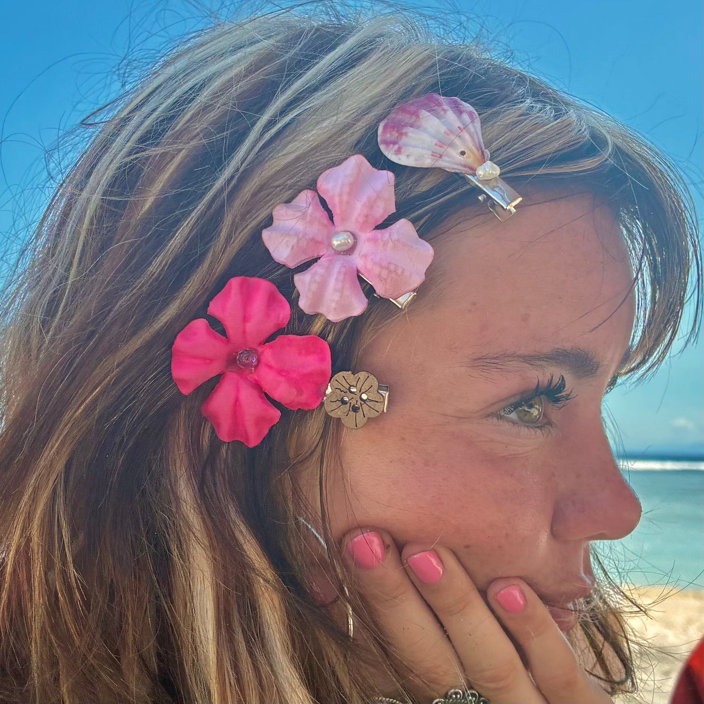pink clips