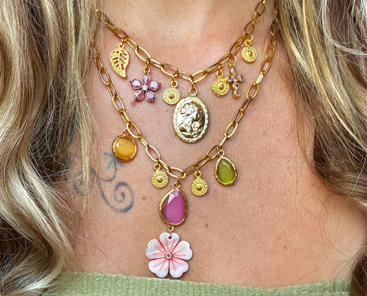 sweet pea layered necklace