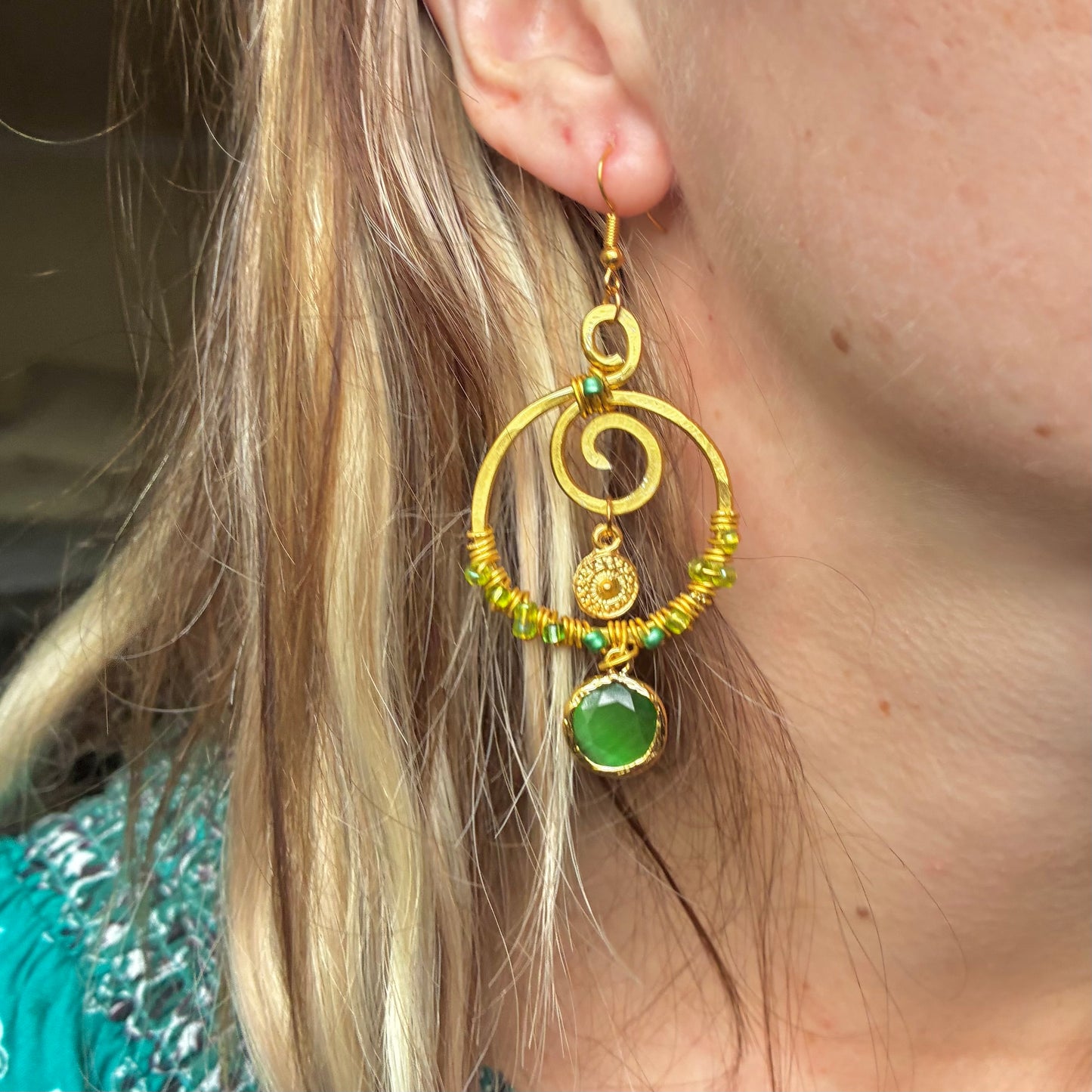 penny lane earrings green