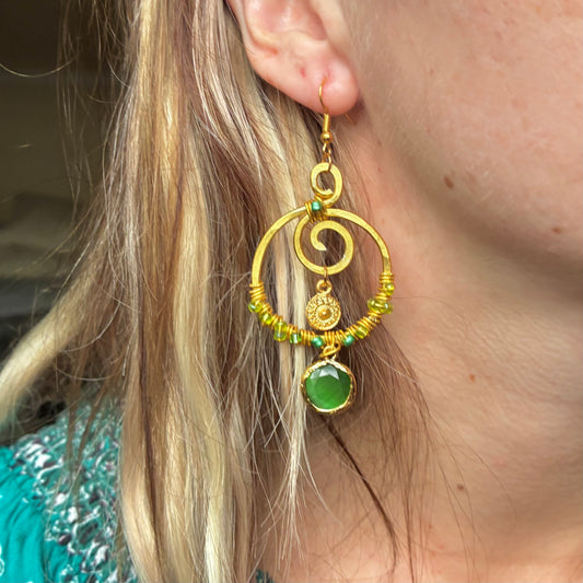 penny lane earrings green