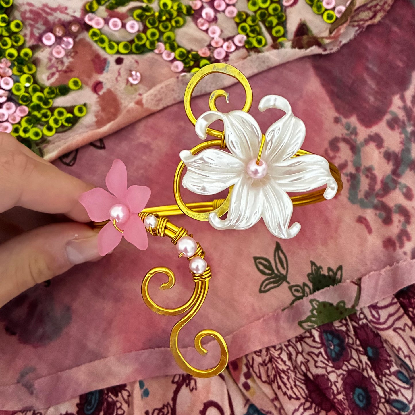 pearly pink cuff