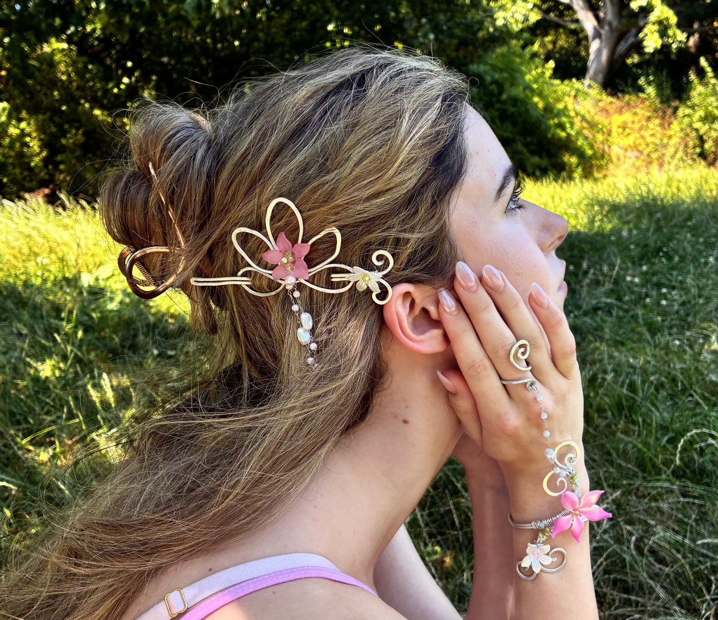 lotus hair pin