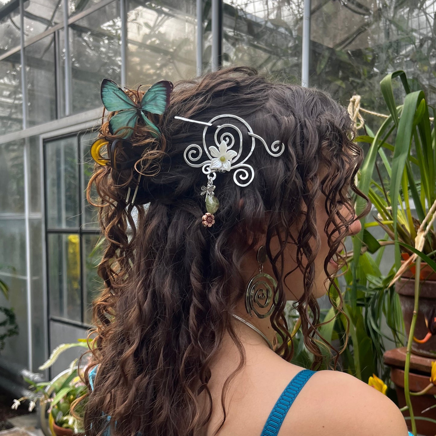 mini garden fairy hair pin