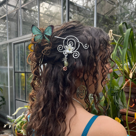 mini garden fairy hair pin